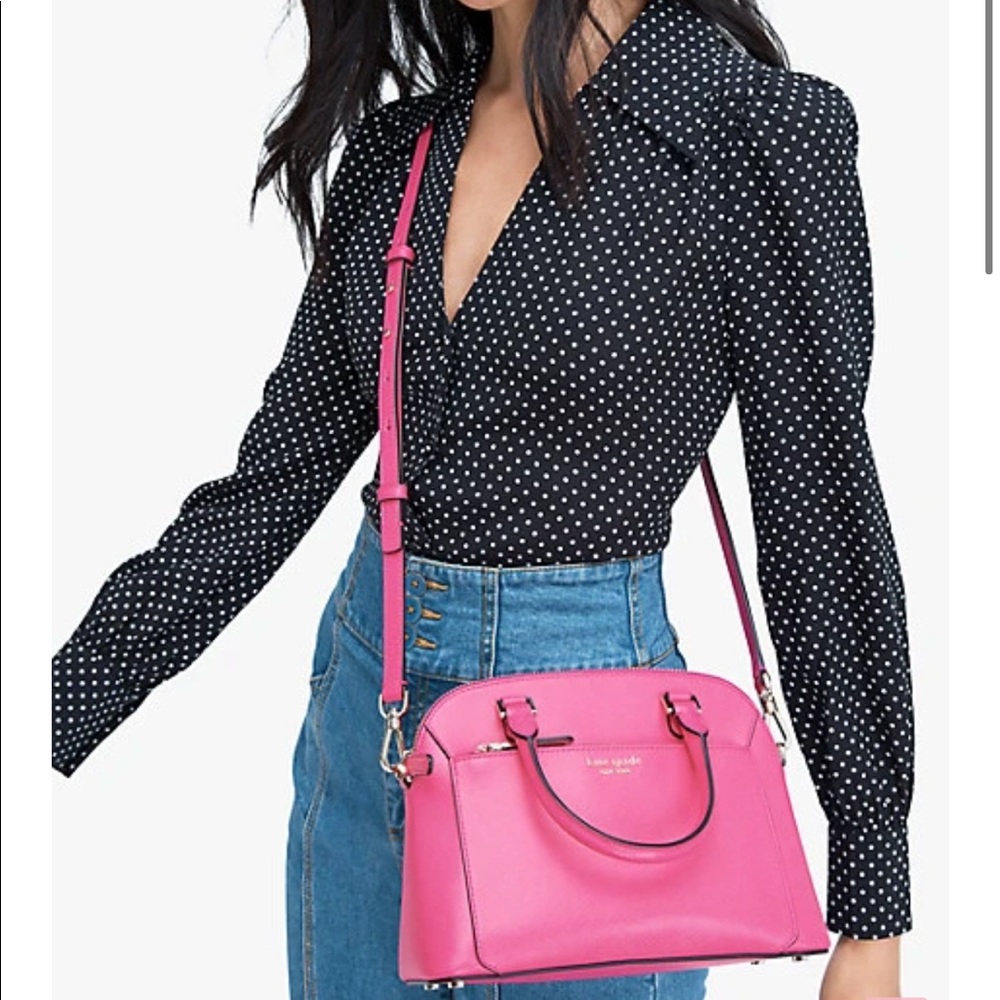 Kate Spade Hot Pink Louise Dome Satchel Purse